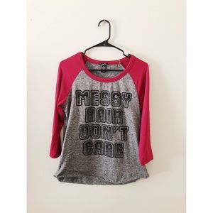 Rue21 T-Shirt // Messy Hair Don’t Care